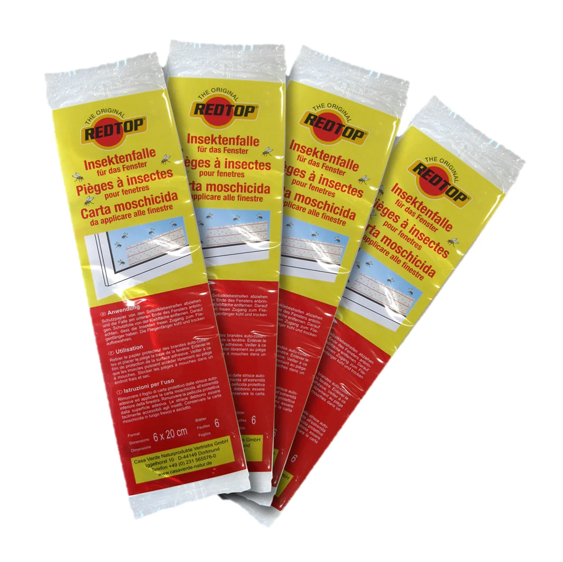 Redtop Capcana Cu Lipici Prindere Insecte Pt Fereastra 6 Buc 31507