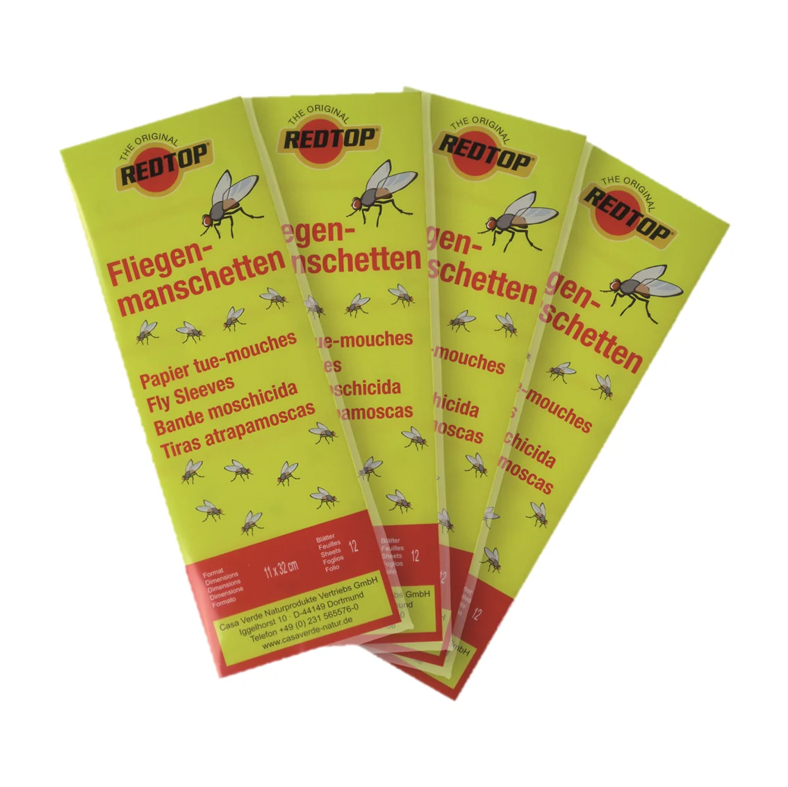 Redtop Maneca Cu Lipici Prindere Muste Pentru Sere Si Livezi 12 Buc 31508