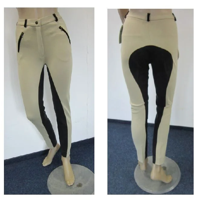 Pantaloni Calarie Dama Bej/Negru 38 Brc030