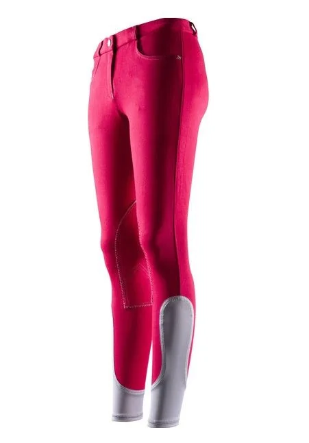 Ekkia Pantalon Equitheme Fun Line Copii 10 Ani Rosu/Gri 979060310