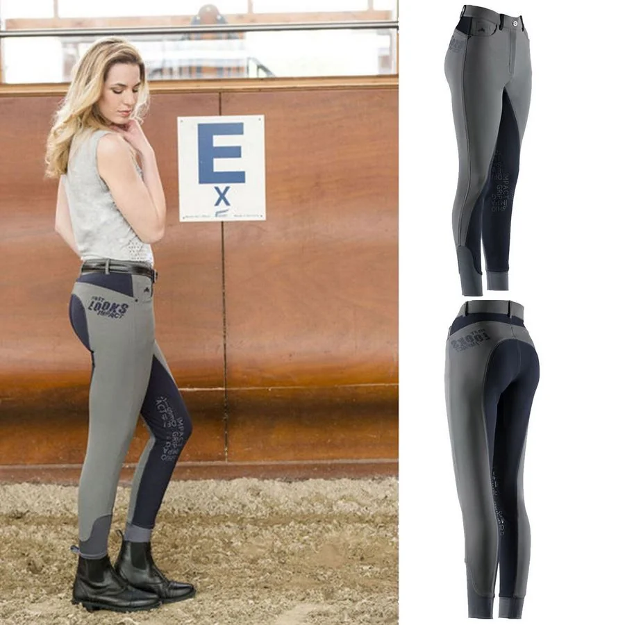 Ekkia Pantalon Equitheme Impact Dama 36 Gri/Bleumarin 979829036