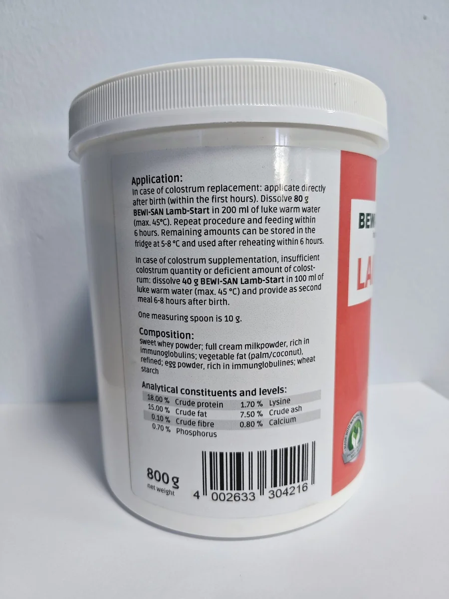 Bewi-San Lamb Start Supliment Colostru Miei/Iezi 800 Gr