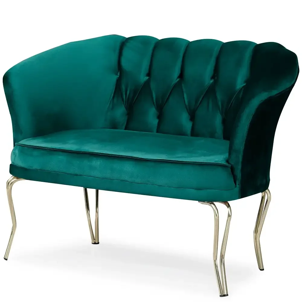 Canapea 2 Locuri Viena Verde Auriu