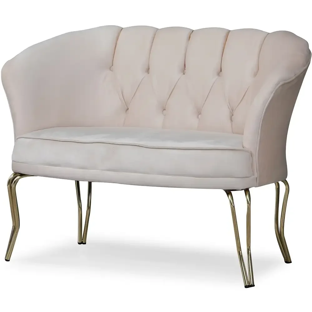 Canapea 2 Locuri Viena Bej Auriu