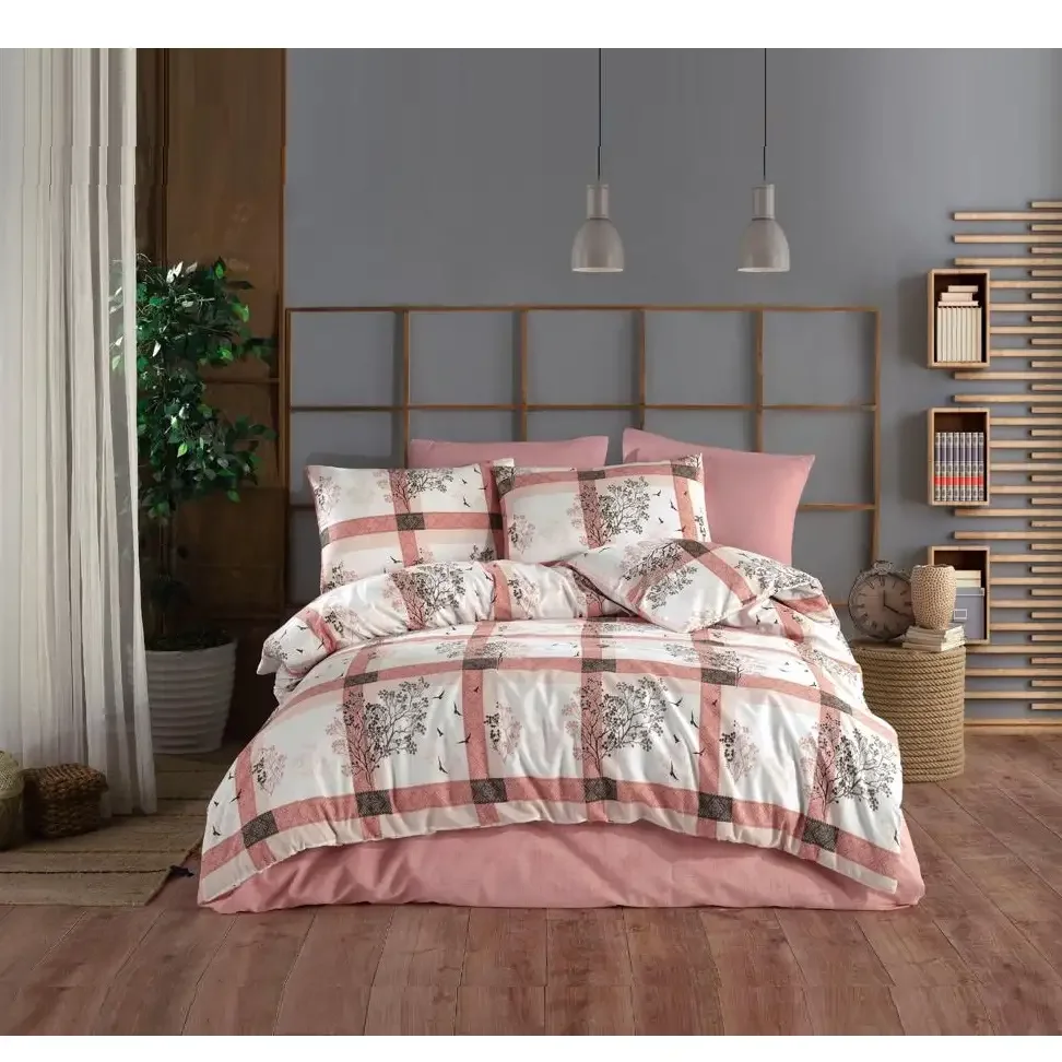 Lenjerie de Pat Bumbac Satinat 2 Persoane, Homs, Serie D 270,00040