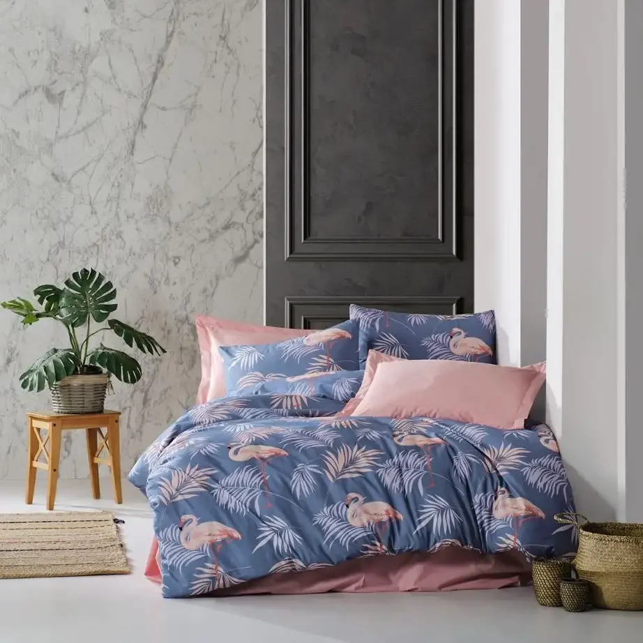 Lenjerie de Pat Bumbac Satinat 2 Persoane, Homs, Serie D 270,00009