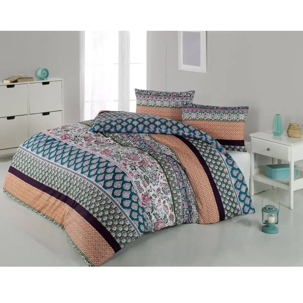 Lenjerie de Pat Bumbac Satinat 2 Persoane, Homs, Serie H280,00055