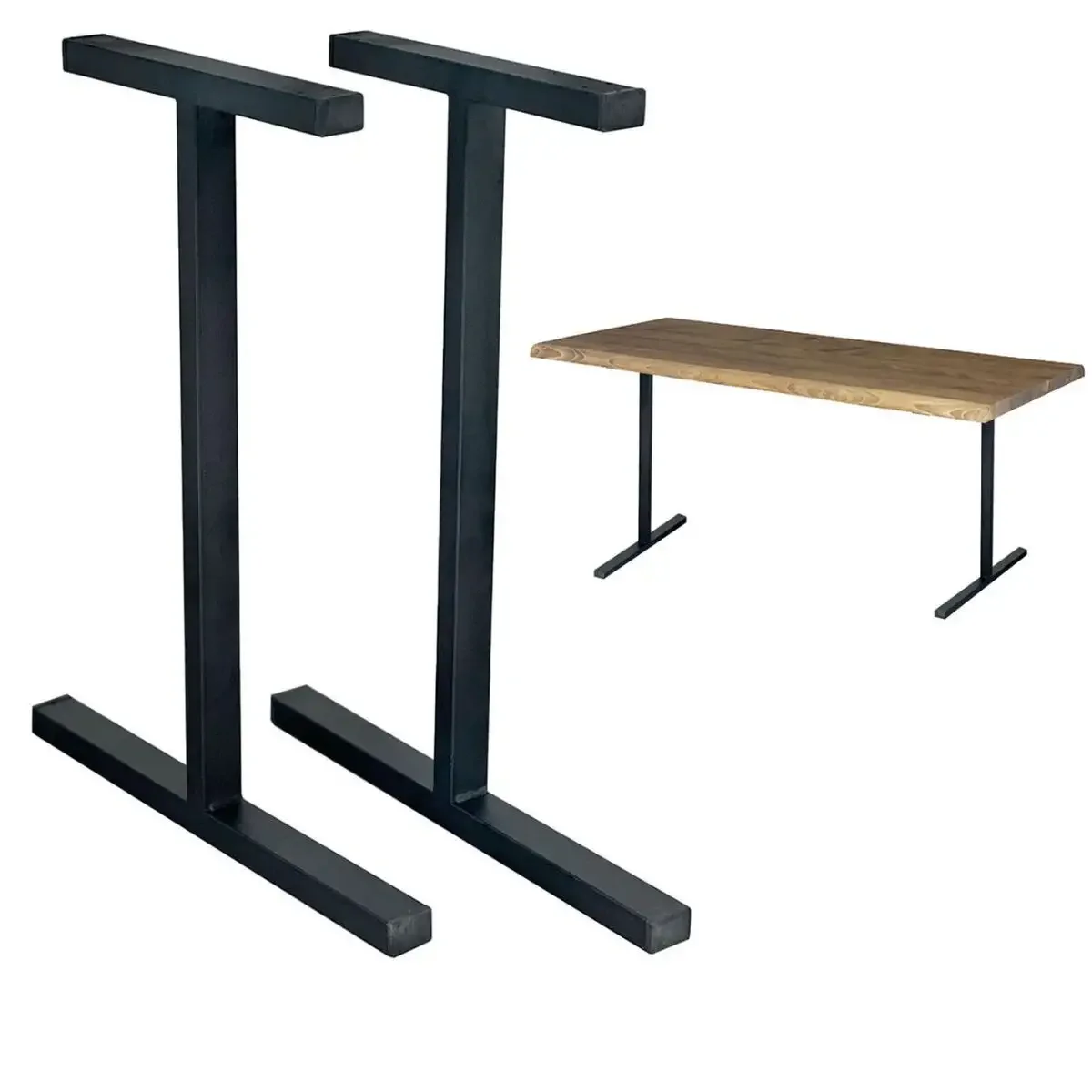 Set Picioare Masa Metal, Homs, Negru, 60x72 cm, W0058