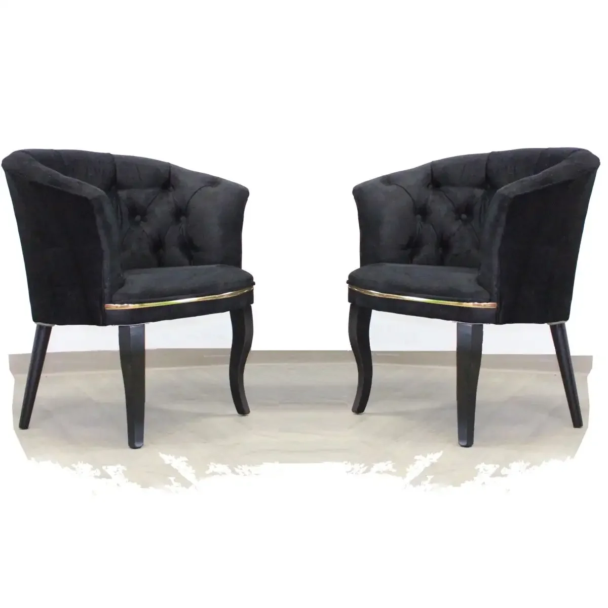 Set Fotoliu Milano, Negru, Picioare Negre, Homs