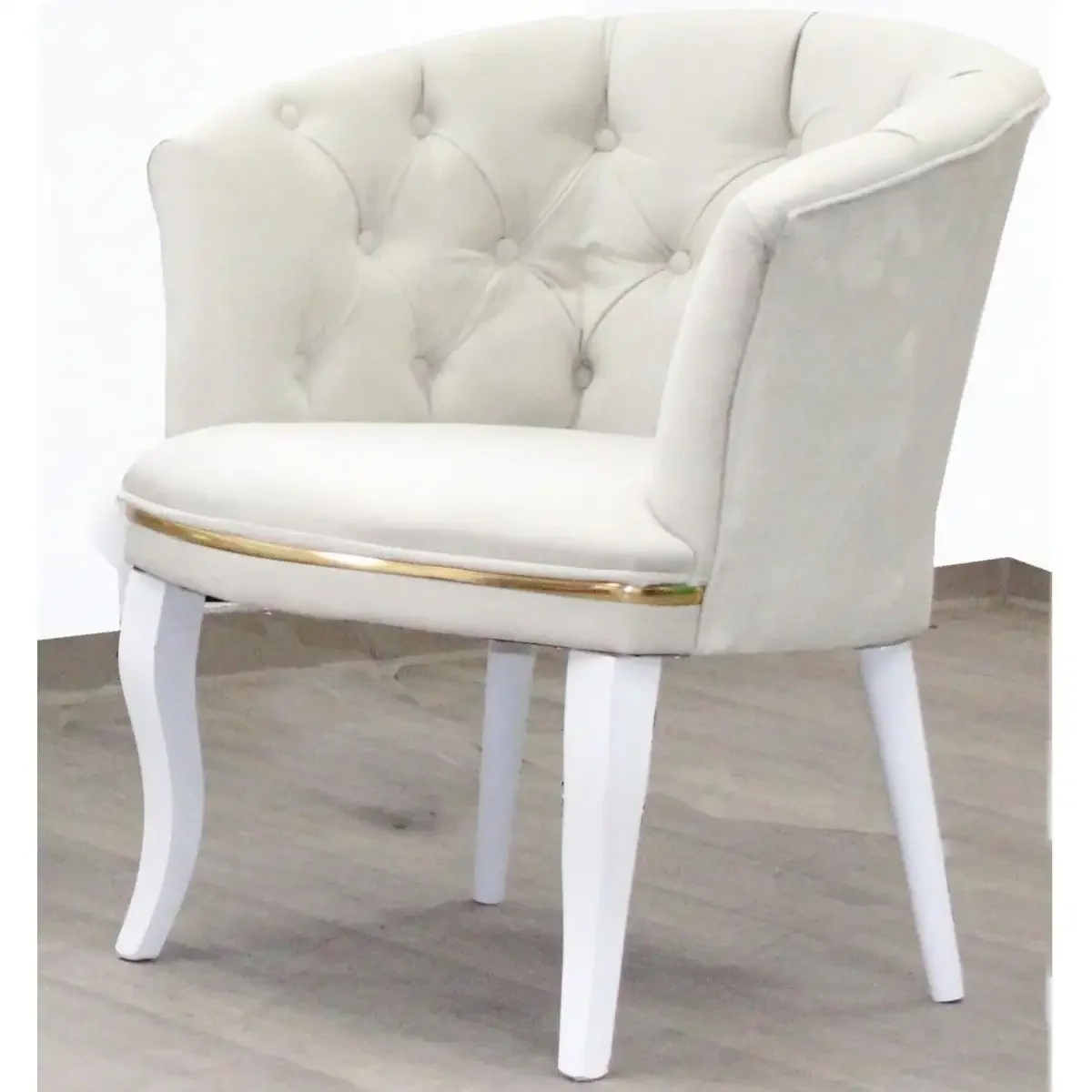 Fotoliu Milano, Bej, Picioare Albe, Homs