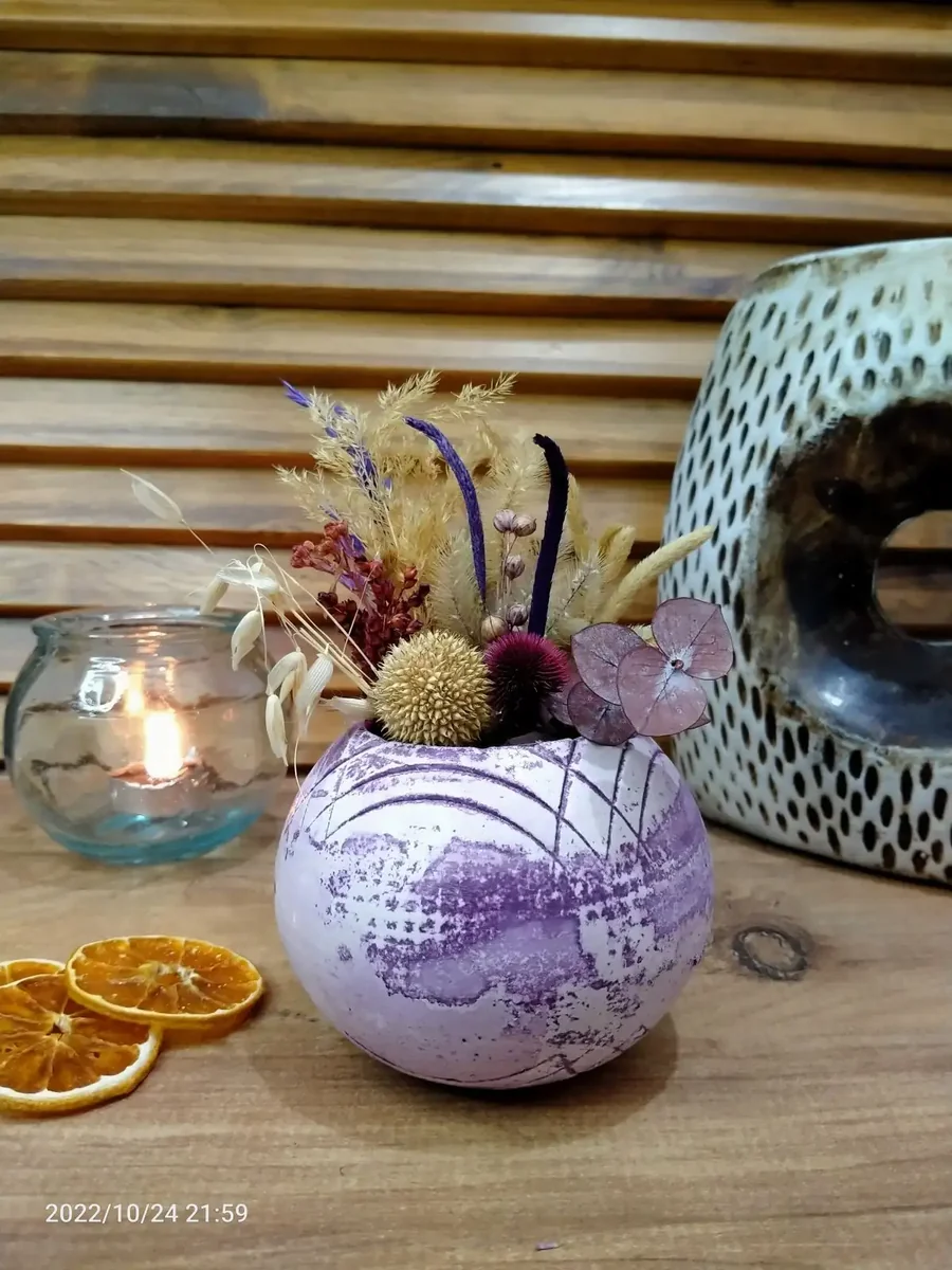 Ghiveci Decorativ cu Flori Artificiale, HOMS Seria A620, 17x5.5x9 cm, 30337