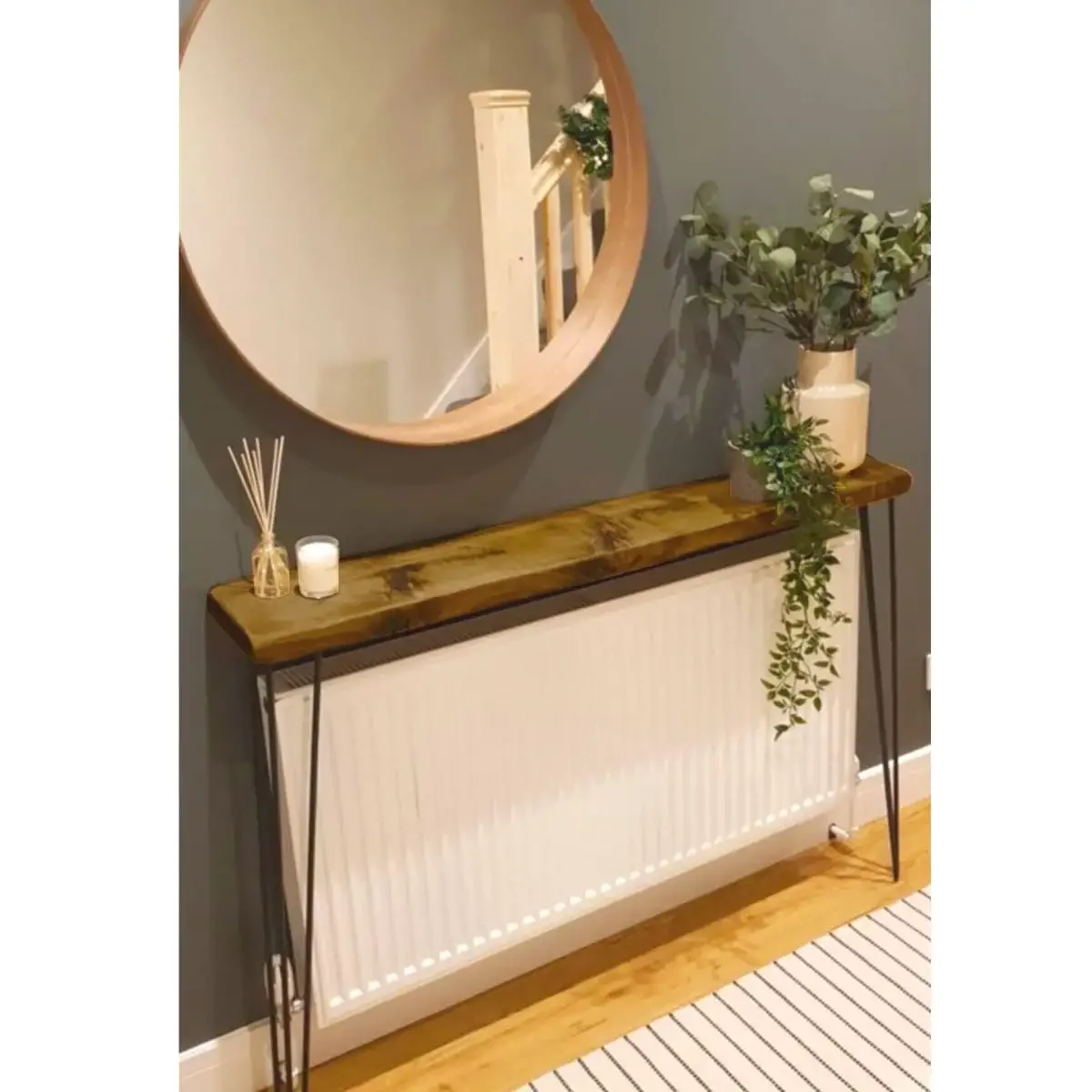 Masuta Hol Intrare, Suport Calorifer, Seria A-620, Lemn, Homs, 130 x 20 x 85cm, 30437