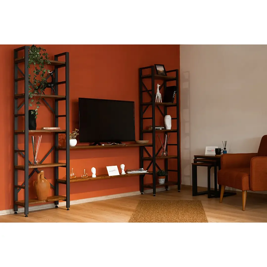 Biblioteca Solid Wood, Lemn, Seria A-620, Homs, 258x27x185 cm, 630327