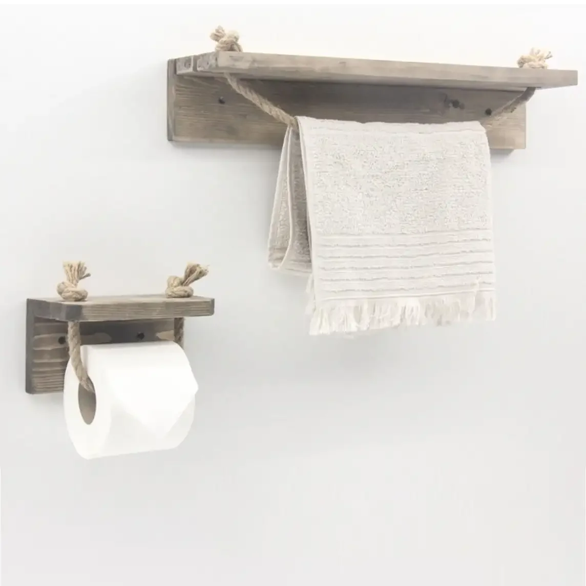 Set Suport Prosoape Baie Din Lemn, Serie Wood, Homs, 700029