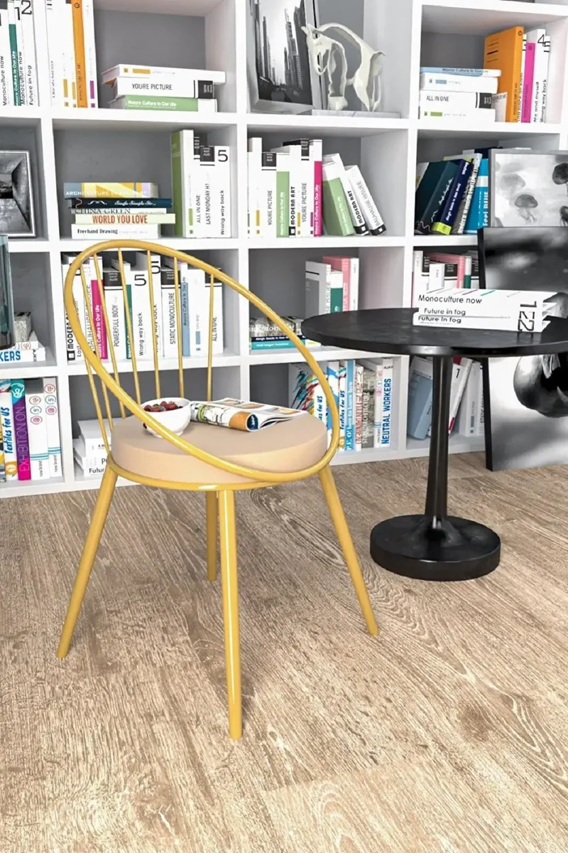 Scaun Metal, Dining Homs, Auriu, 76 x 62 cm, 30450