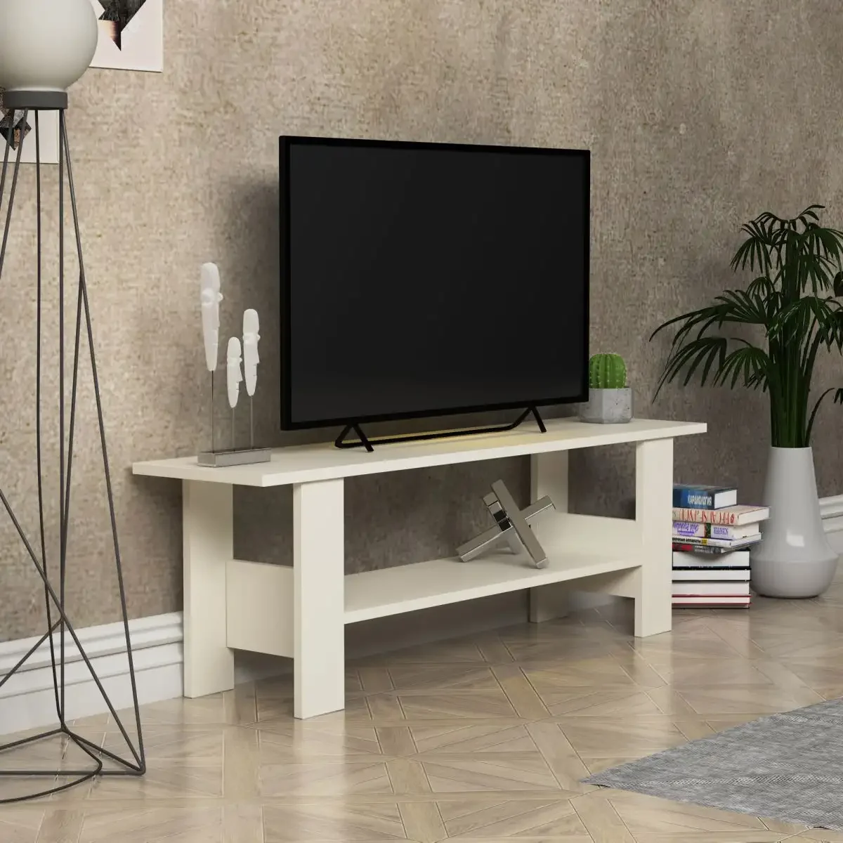 Comoda TV Homs 125x 30 x 40 cm Alb