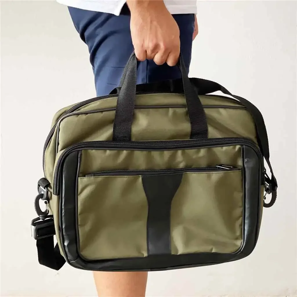 Geanta pentru Laptop si Documente Verde Homs 41x15x30 cm