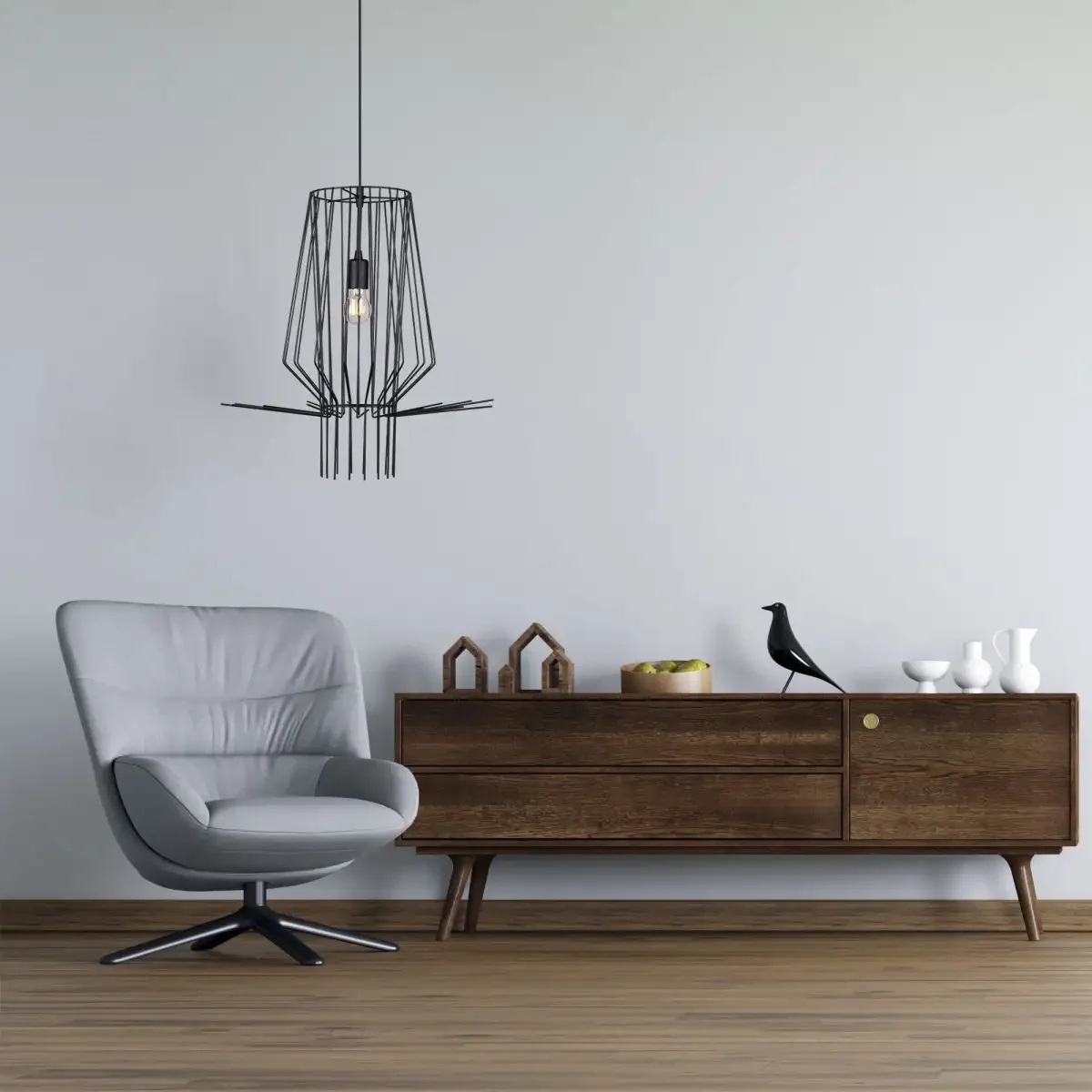 Pendul cu un Glob Negru-Alb Homs RO11333