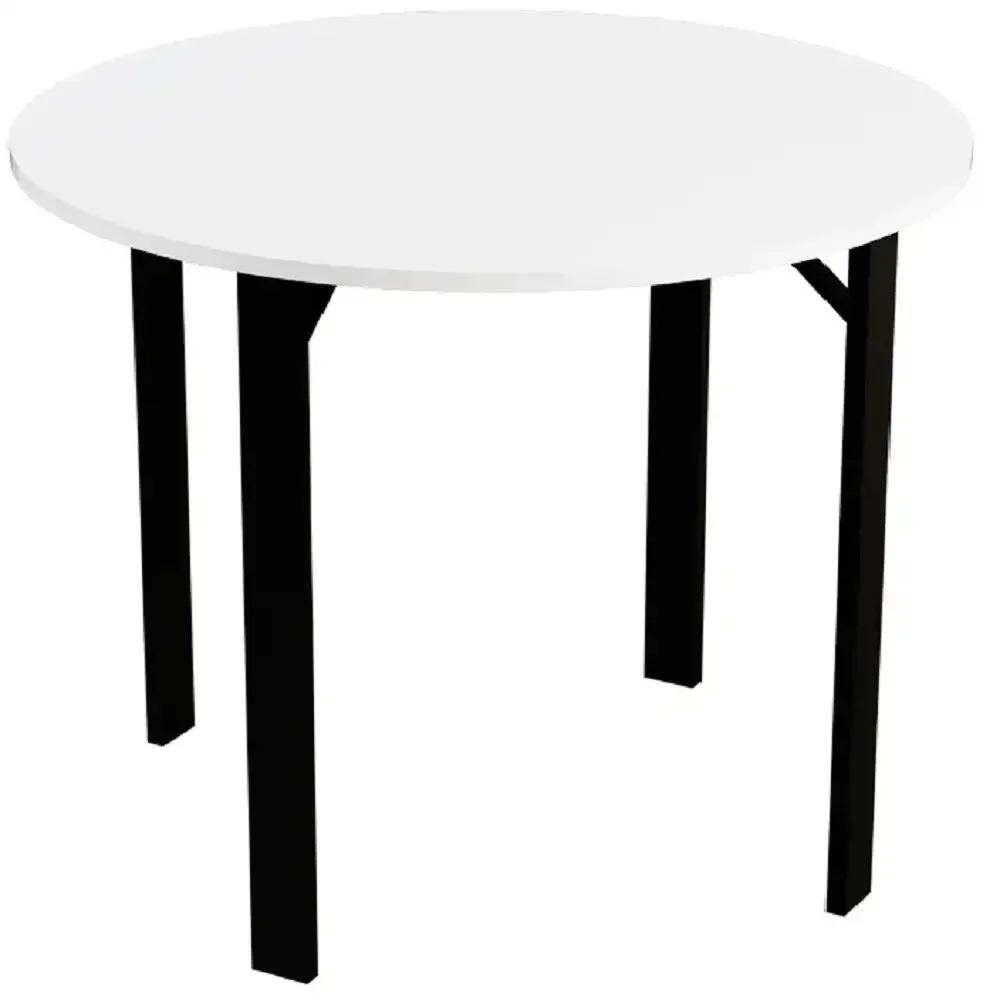 Masa Bucatarie Onita Rotund Culoare Alb-Negru, R90 X 75 cm