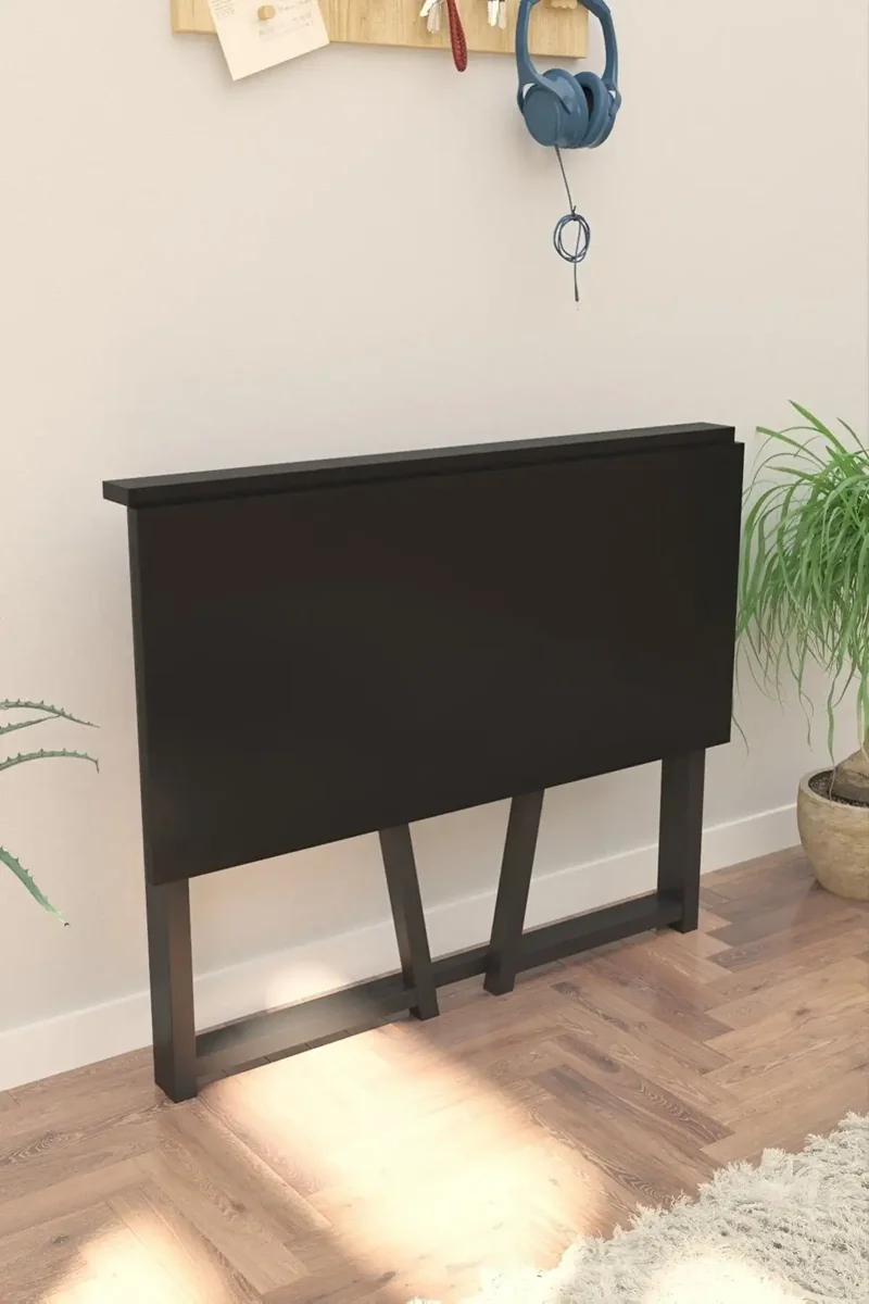 Resigilat: Birou Pliabil cu Cadru Metalic Util Homs 80 x 50 x 75 cm, Negru