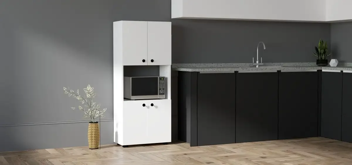 Dulap Din Pal, Beny Homs, Alb, 160 x 60 x 31.4 cm