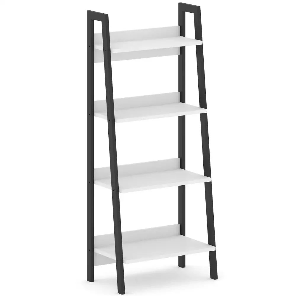 Etajera cu 4 Polite, Biblioteca Culoare Alb, 137cm