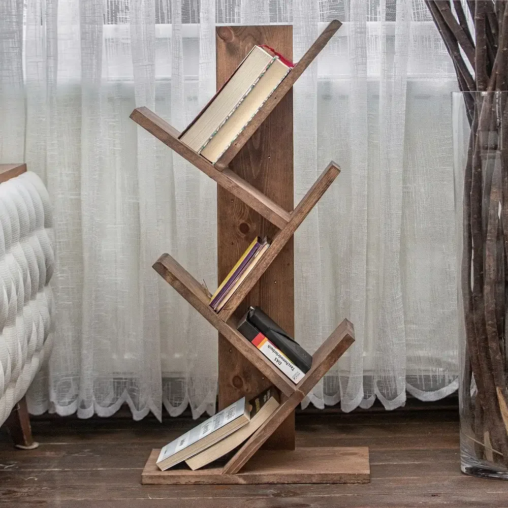 Biblioteca Cady Culoare Nuc 90 cm