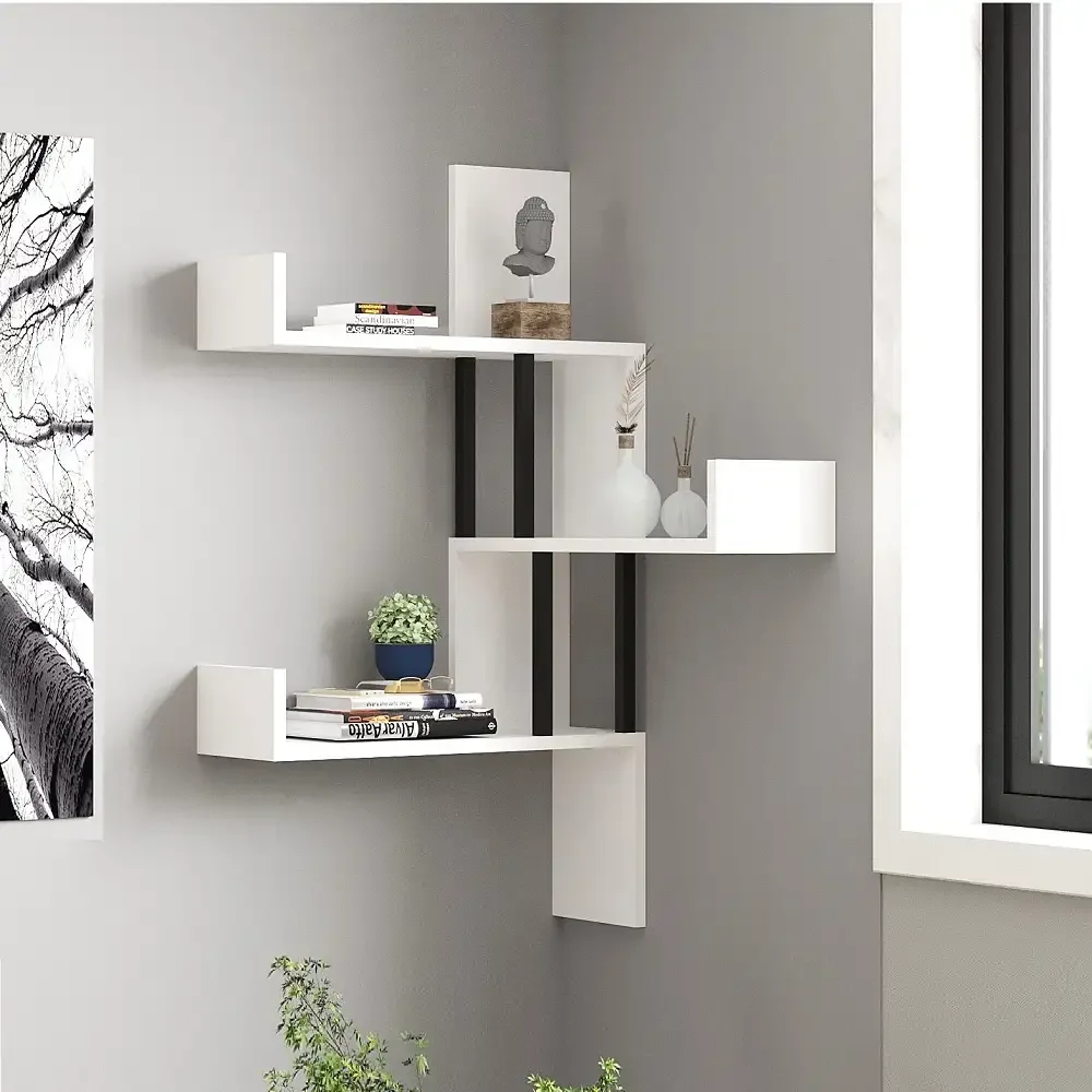 Raft de Perete Aliza Colti Culoare Alb 105 cm