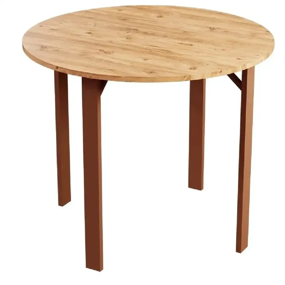 Masa Bucatarie Onita Rotund Culoare Nuc, R 90cm