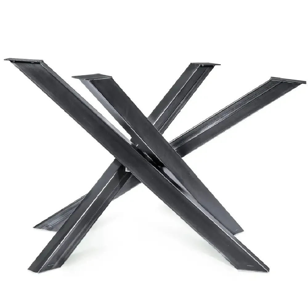 Picior Din Metal, Pentru Masa, Negru, 90X72 cm