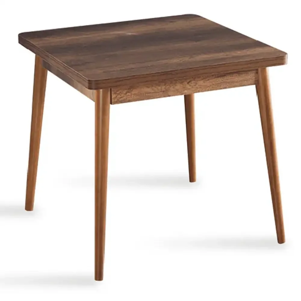 Masa Bucatarie Brigitte, Patrat, Culoare Nuc, 80 cm