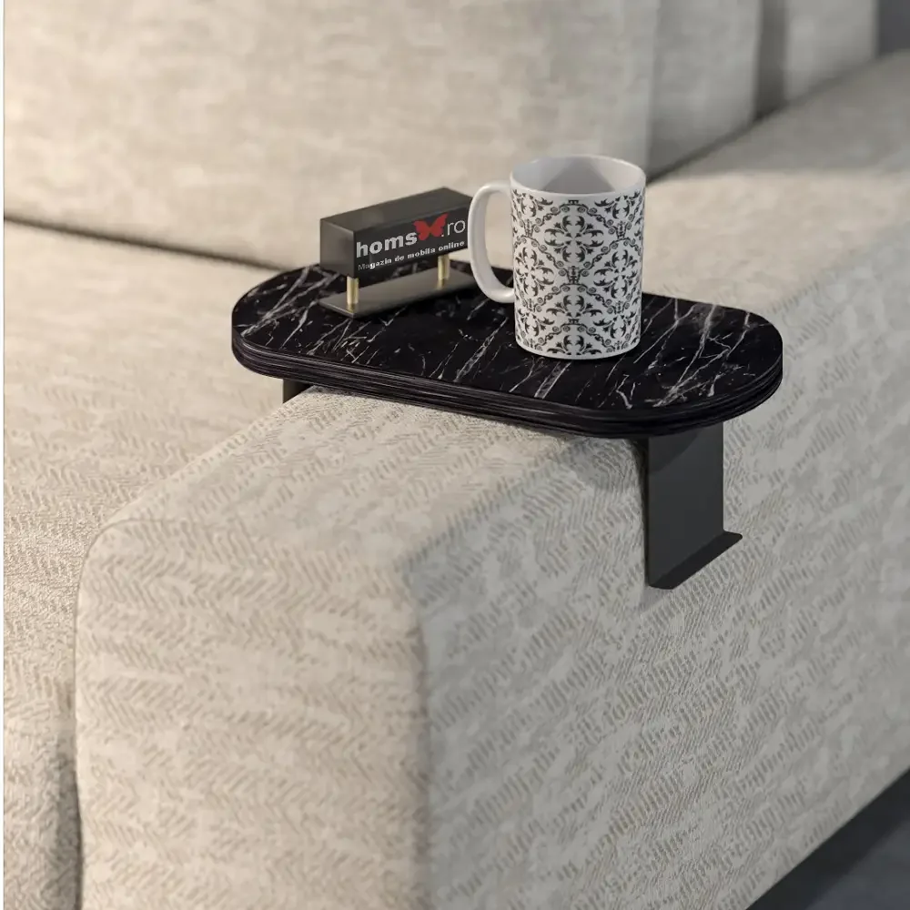 Masuta Laterala, Verla Homs, Negru, Reglabila, 25041