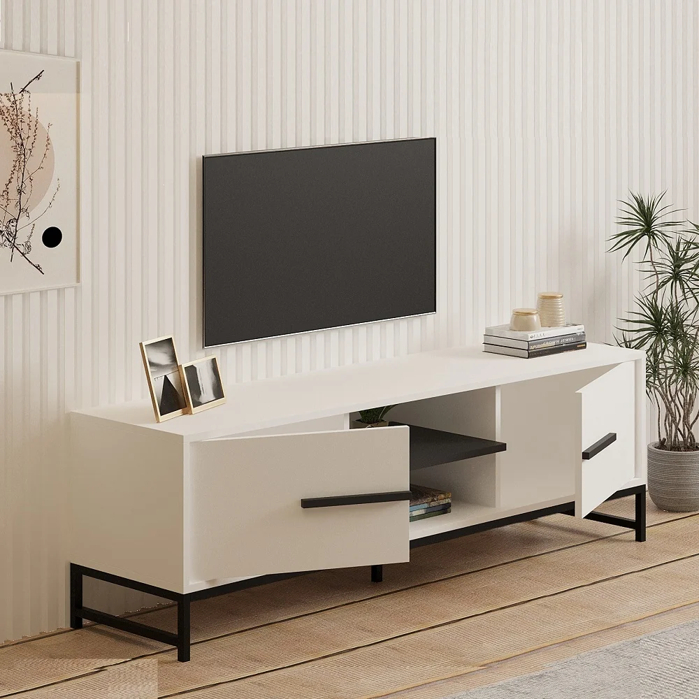 Comoda TV Monaco pentru Living Culoare Alb 160 cm