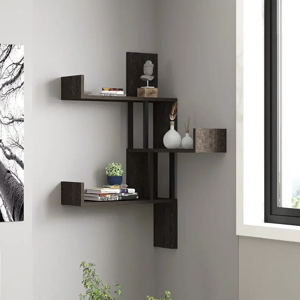 Raft de Perete Aliza Colti Culoare Antracit 105 cm