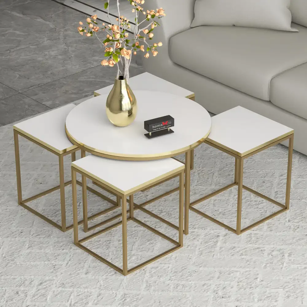 Set Masuta de Cafea Clarita, Negru Marmurat, 25072