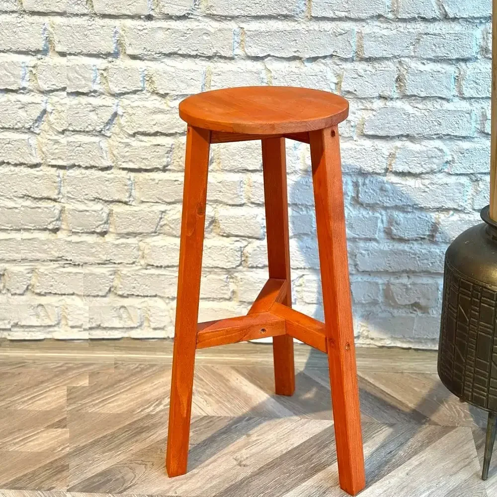 Scaun Bar Vinita, din Lemn Culoare Cires, 70 cm