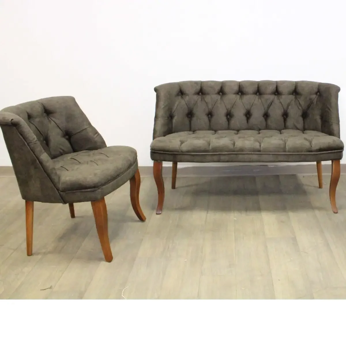 Set Canapea 2 Locuri Cu 1 Fotolii, Cafe Homs, Maro