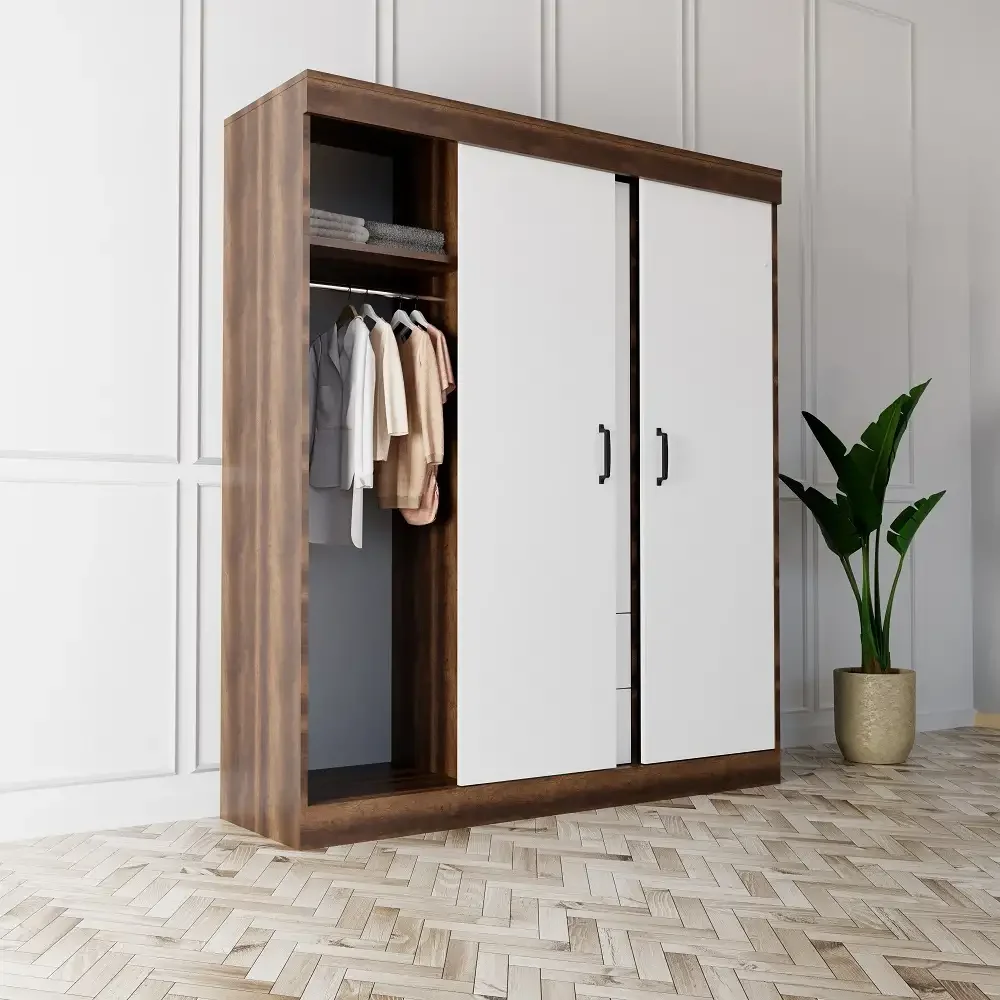 Dulap Homs 4 Usi, 2 Sertare Alb, SD084-017749