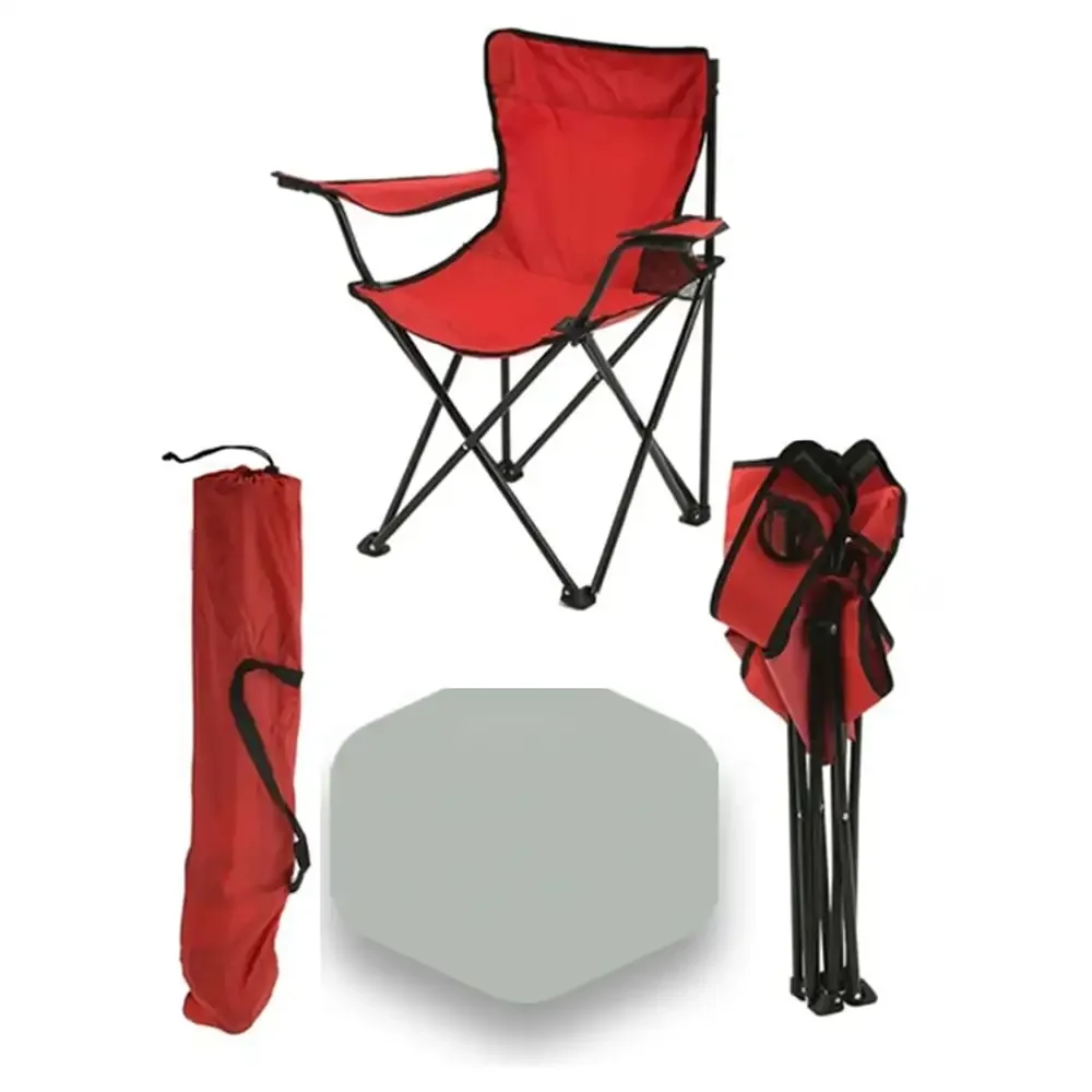 Scaune Pliabile cu Cotiere și Suport, Pentru Camping sau Grădină