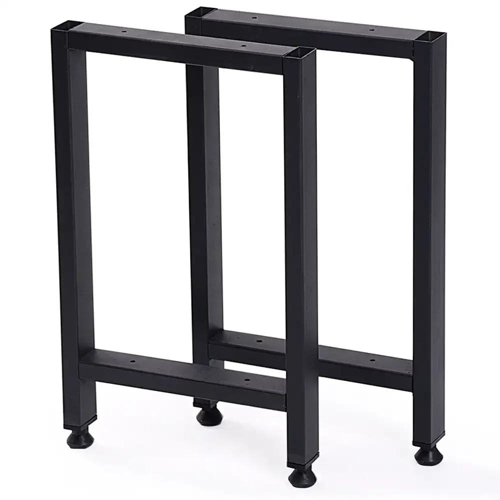 Set 2 Picioare Metalice pentru Măsuță de Cafea, Design Industrial, 42 cm