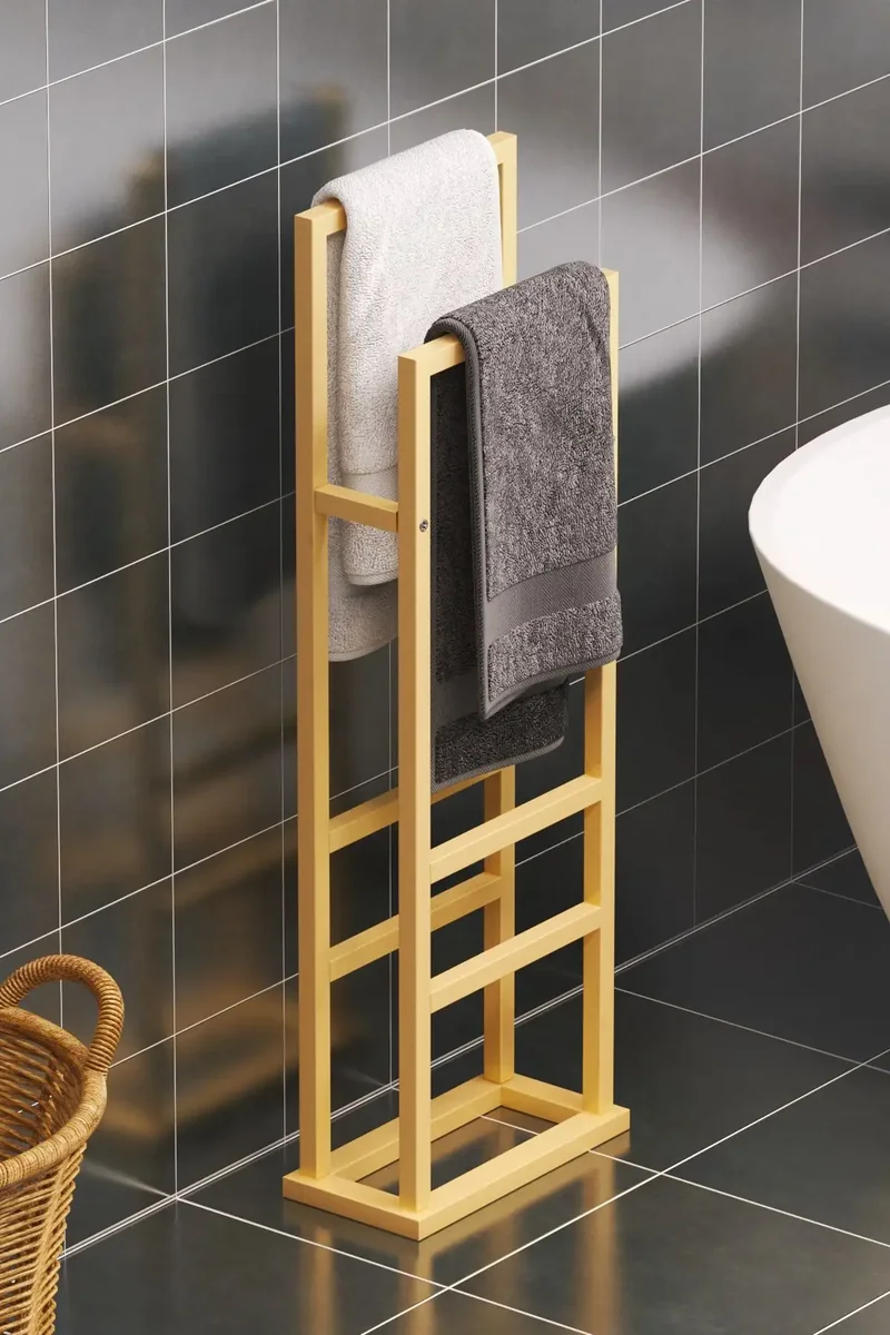 Suport Prosop Vella, din Metal pentru Baie, 90 cm, Gold