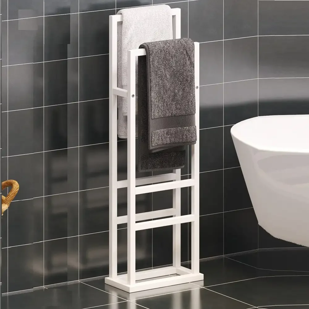 Suport Prosop Vella, Din Metal pentru Baie, 90 cm, Alb