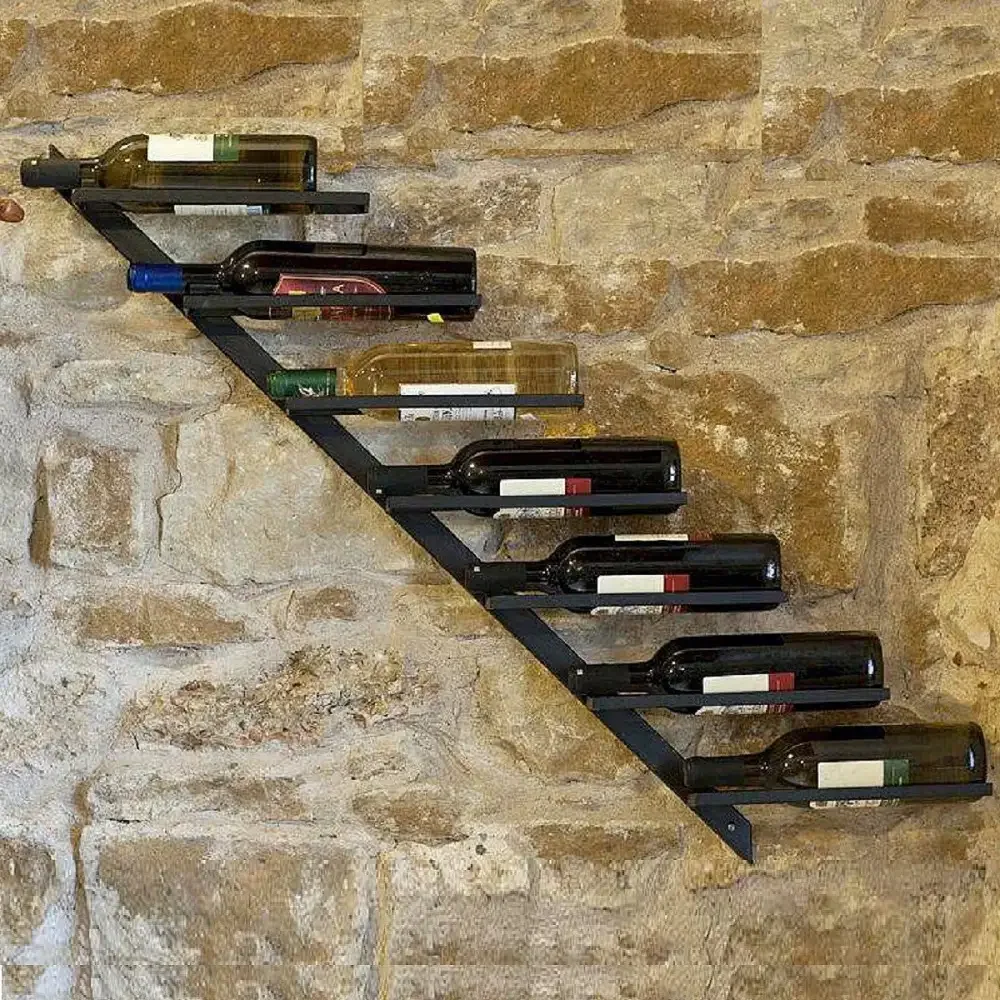 Raft de Perete/Suport Vinuri, Wine Stand Homs, 88x72x10 cm, Metal