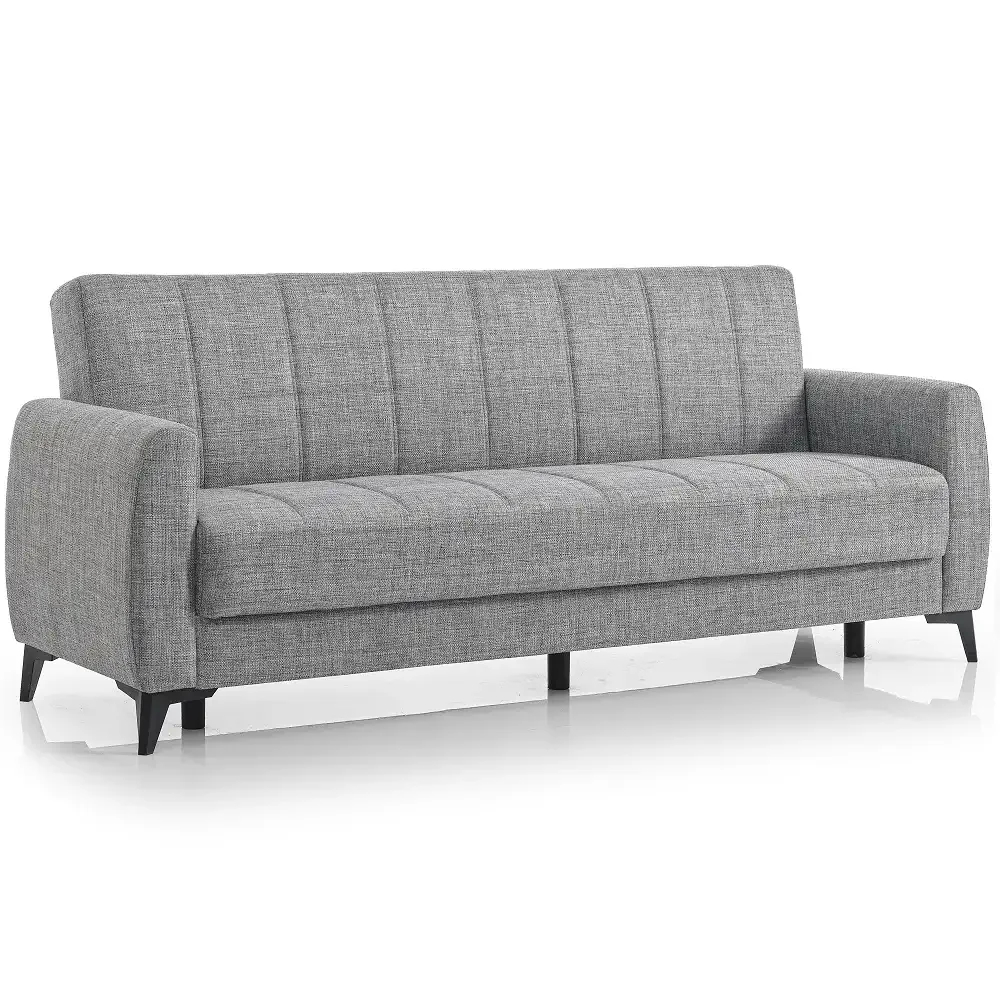 Canapea Extensibila Cu Lada De Depozitare Living 215x85x90 Cm – Stofă, Gri – Hilton