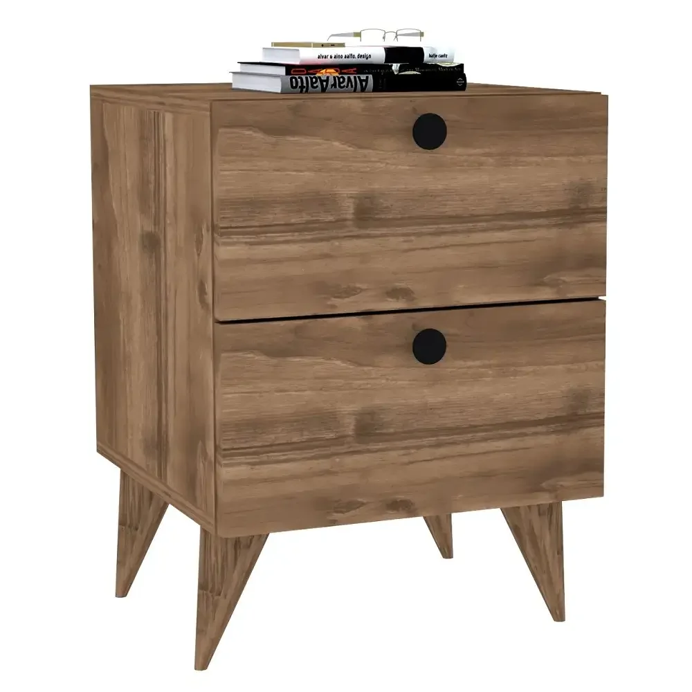 Noptiera Karen cu 2 Sertare Culoare Nuc 55 cm