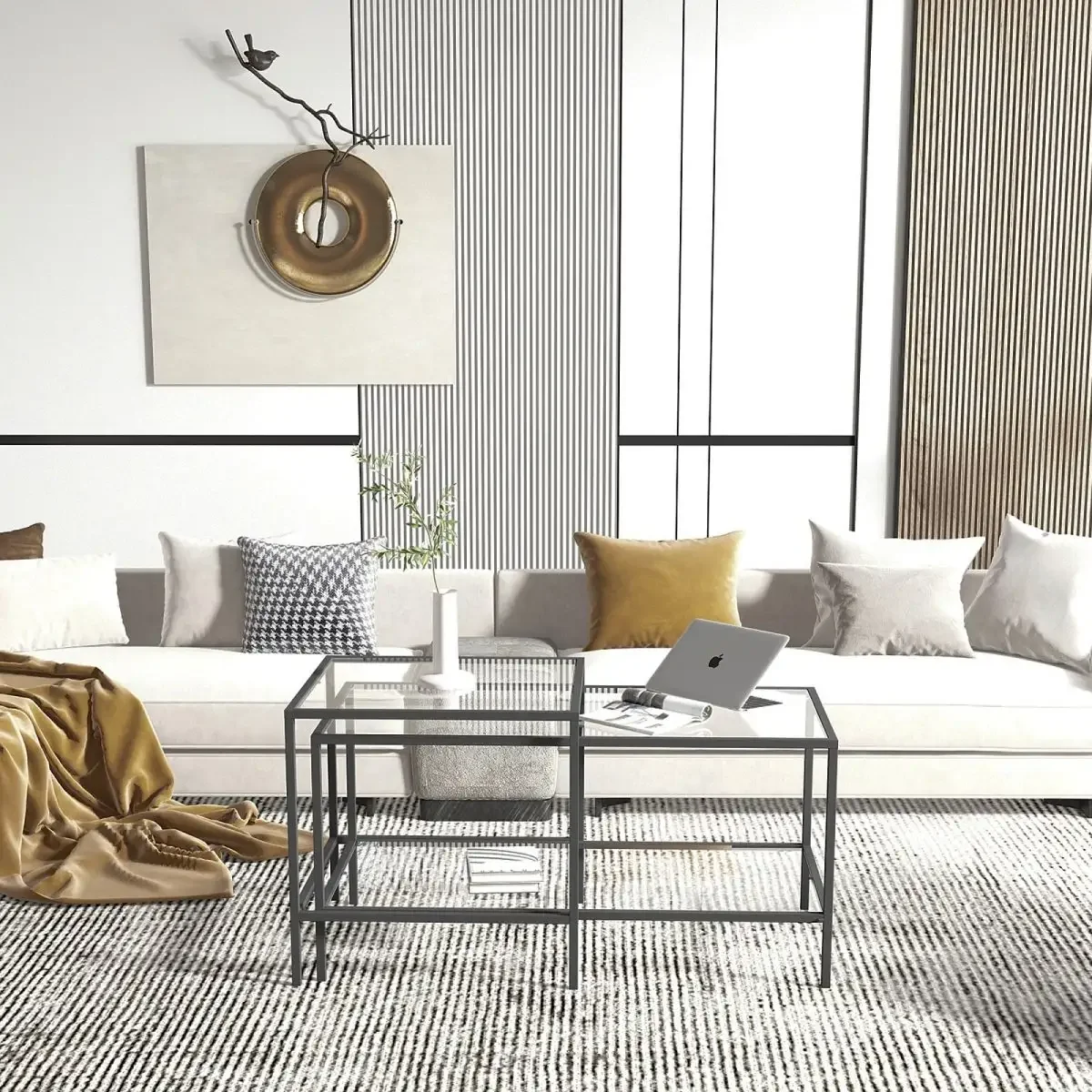 Masa de Cafea Deco Homs, Seria D-710, Negru, 0028