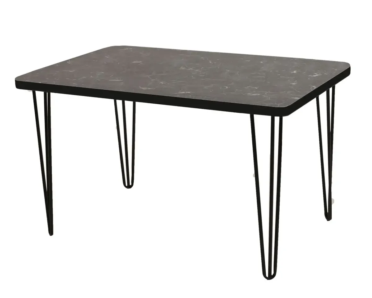 Masa Bucatarie Aspect Marmura, Bety Homs 70 x 110 cm, Negru