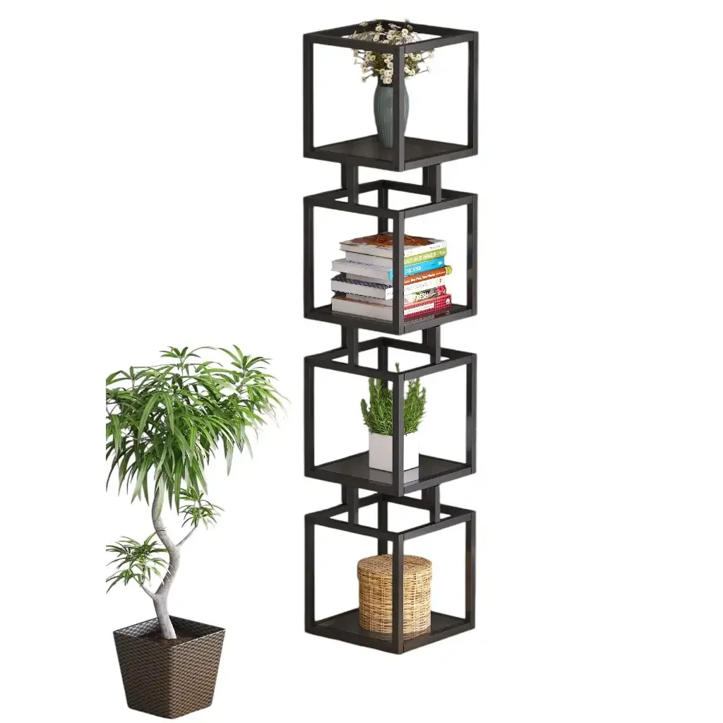 Biblioteca Art Din Metal Culoare Negru 150 cm