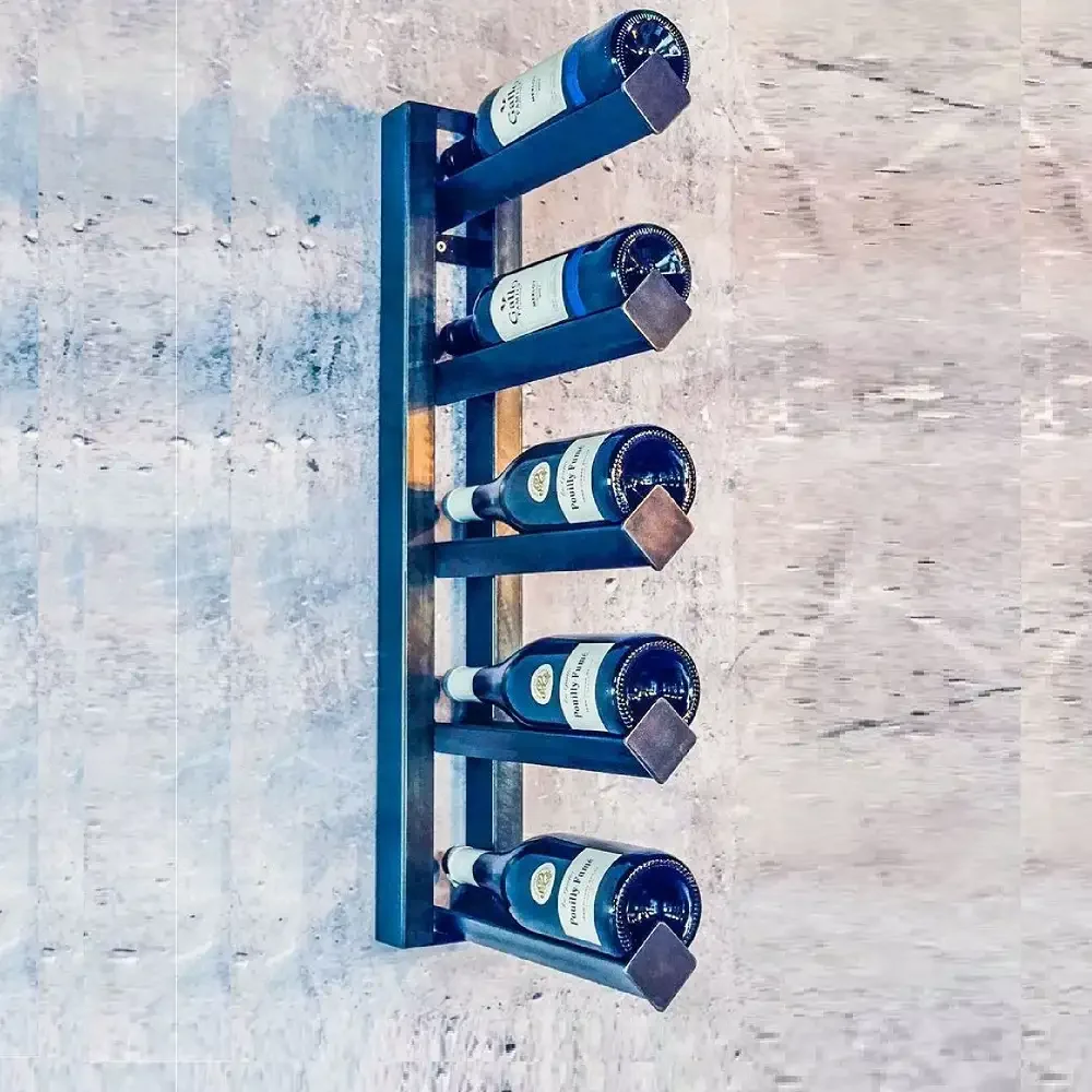Raft de Perete/Suport Vinuri, Wine Stand Homs, 50x35x10 cm, Metal