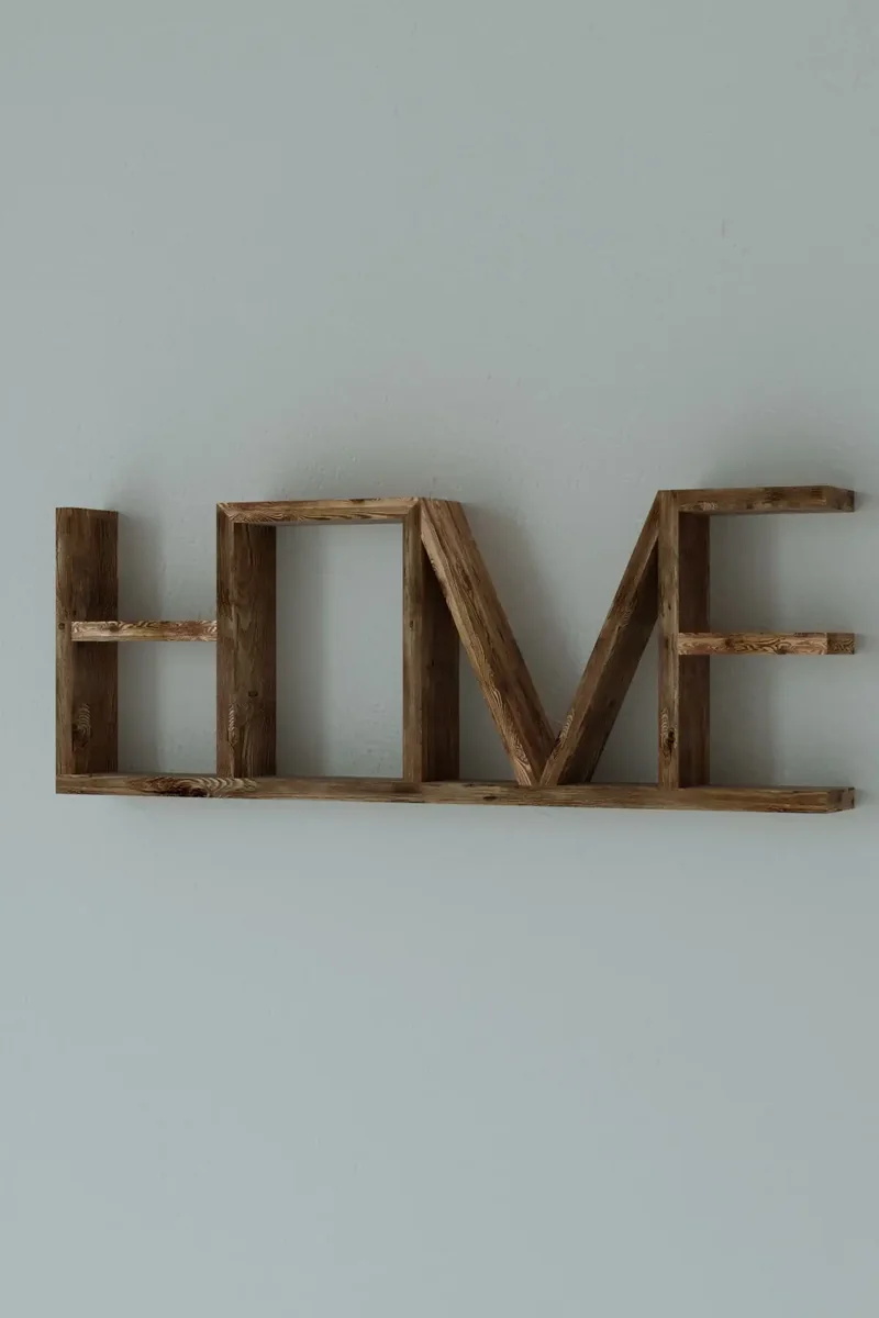 Raft de Perete din Lemn Homs Home, 75 x 8 x 27 cm, Maro